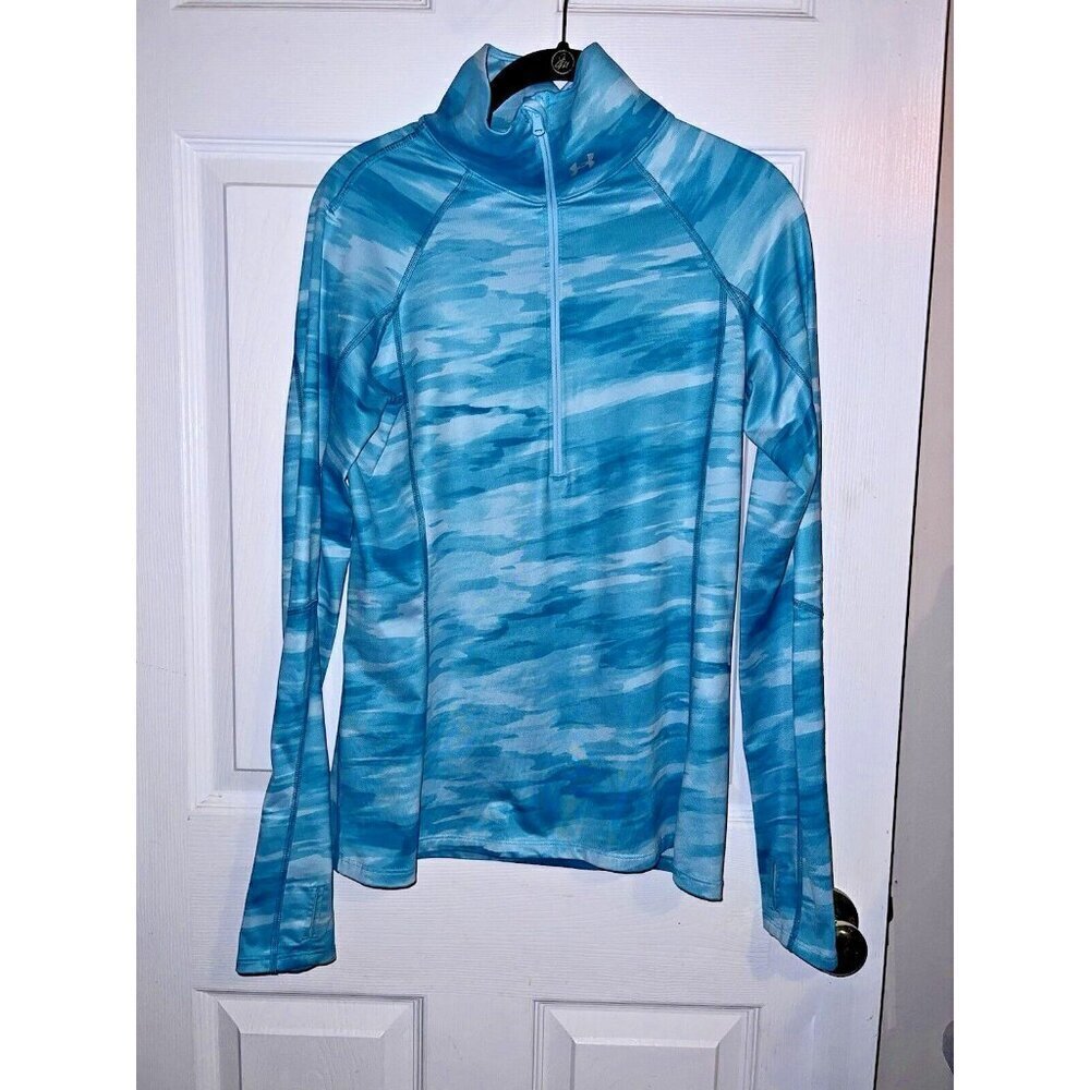 UNDER ARMOUR Womens Sweater 1/4 Zip Cold Gear Long Sleeve Fitted